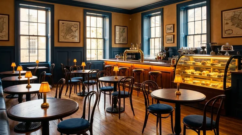 Warm cafe interior with bistro tables, How to Start a Restaurant in Idaho