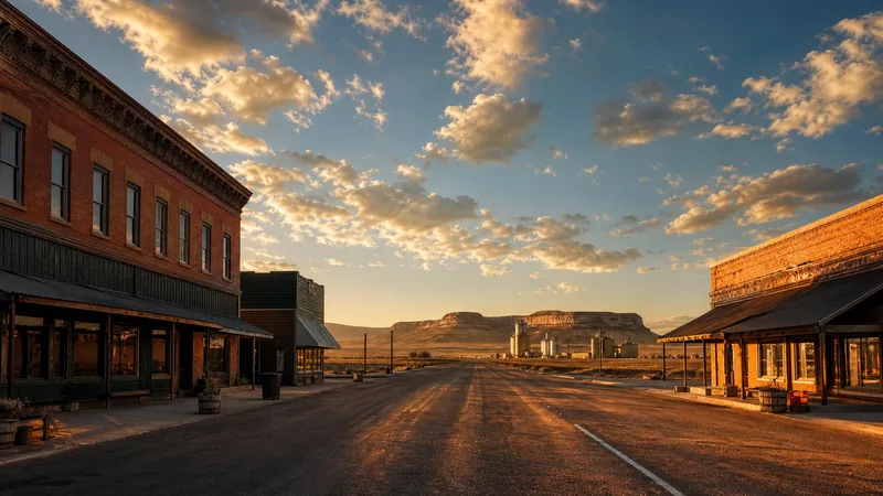 High-desert agricultural town main street under a wide sky, Rexburg Business License