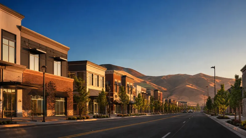 Suburban commercial street with foothills in the distance, Kuna Business License