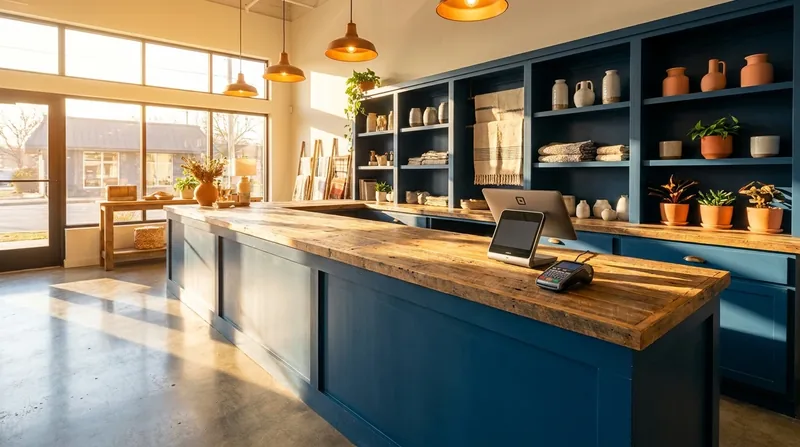 Small shop counter with a card reader, How to Start an Online Business in Idaho